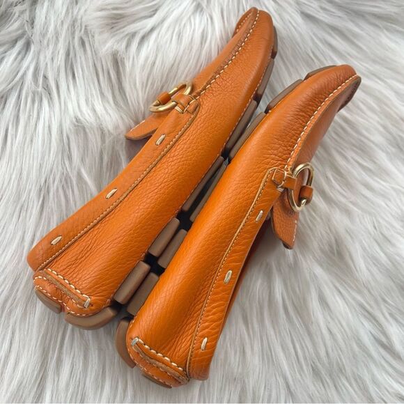 PRADA Orange Ring Driving Loafers Flats sz. 35.5 - Picture 8 of 11